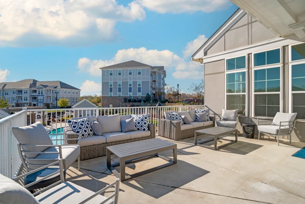 Clubhouse balcony looking over the pool